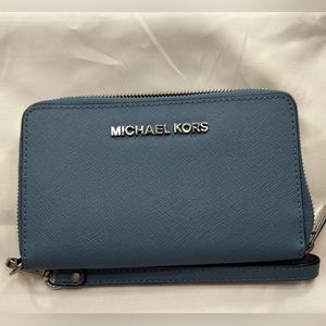 Michael Kors Blue Wristlet